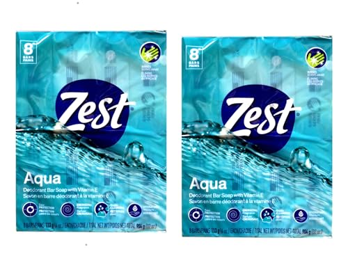 Zest Aqua Pure Cleansing Bar Soap Unscented Pack of 2 - 8 Count