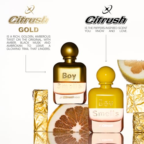Boy Smells Citrush Gold Unisex Eau de Parfum 0.3 Fl Oz - Long-Lasting Citrus & Woody Fragrance