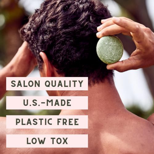 Argan Oil Solid Shampoo Bar Bundle with Tea Tree & Mint - Vegan, Cruelty-Free, Made in USA, Plastic-Free, All Hair Types