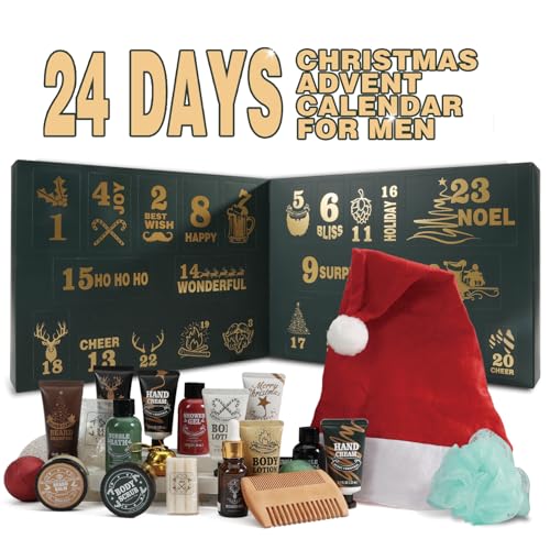 Green Men's Advent Calendar 2026 - 24 Days of Beard & Body Care Gifts