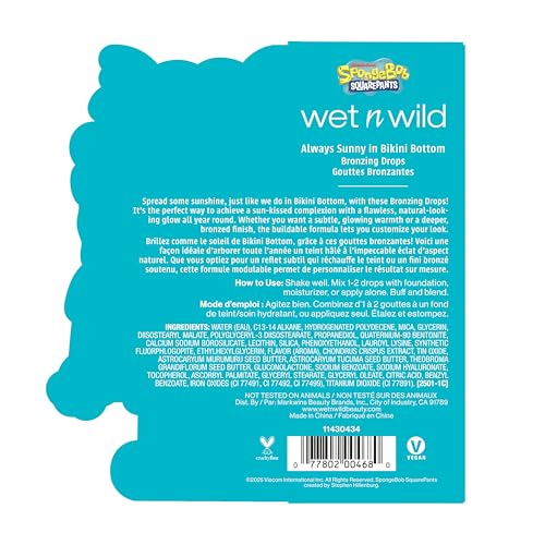 wet n wild Spongebob Bronzing Drops - Always Sunny In Bikini Bottom