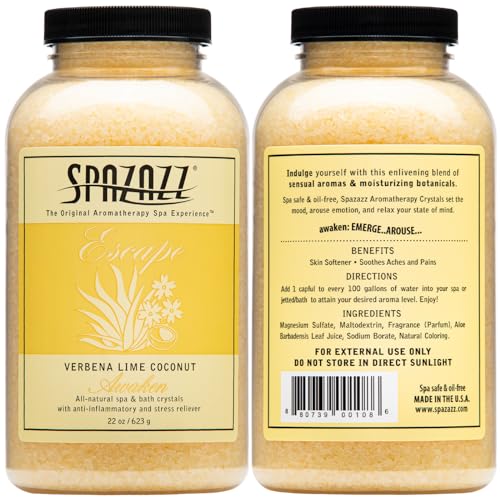 Spazazz Verbena Lime Coconut Aromatherapy Spa Salt - 22 Ounce
