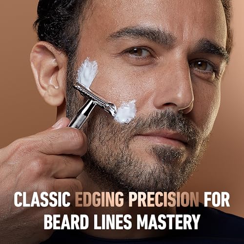 Wooden Shaving Brush for Men by VIKINGS BLADE, Super Strong Knot Backbone, Minimal Shedding, Fast Lather, Extremely Smooth & Plush on Skin (Rustic Walnut)