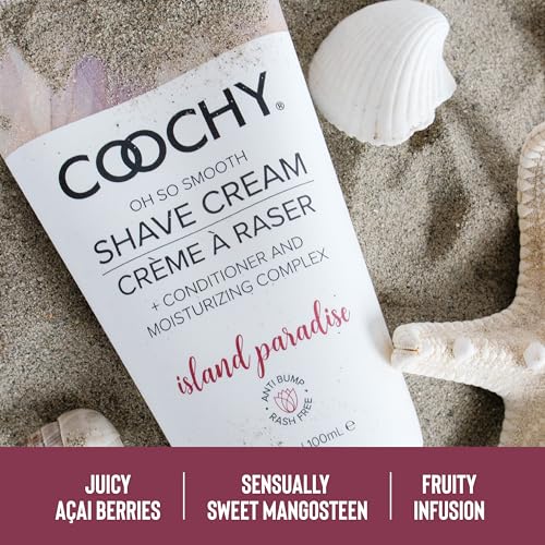 Coochy Moisturizing Shave Cream - Gentle Intimate Shaving Lotion - Island Paradise, 12.5 Fl Oz