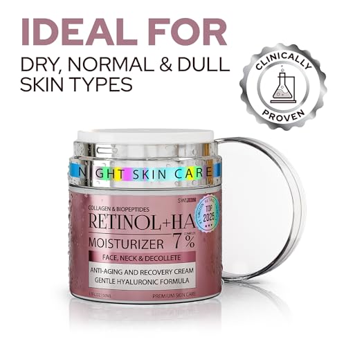 Retinol Face Cream ? Premium Anti-Aging Moisturizer w/Collagen, Hyaluronic & Centella for Youthful Radiance ? Firming, Tightening & Hydrating Skincare for Wrinkles, Fine Lines & Dry Skin 1.7fl oz
