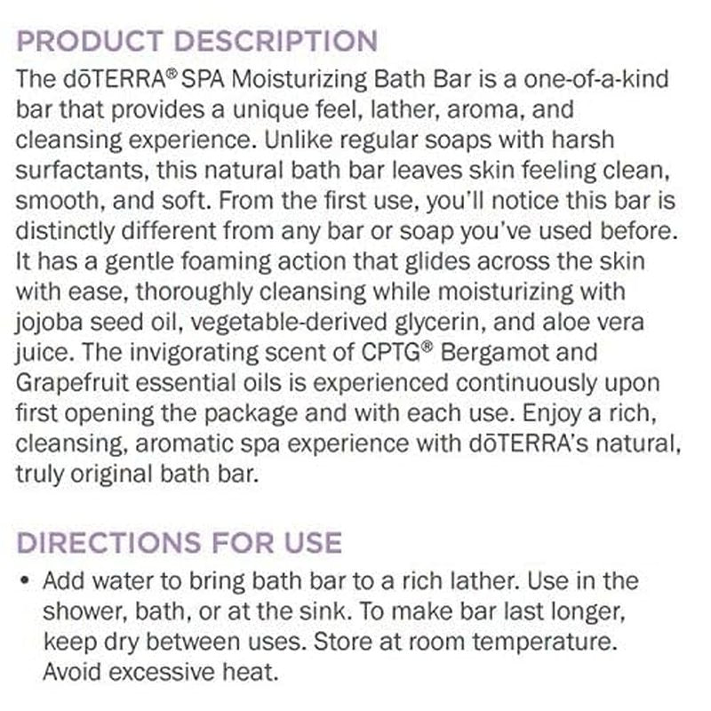 doTERRA - SPA Moisturizing Bath Bar - 4 oz