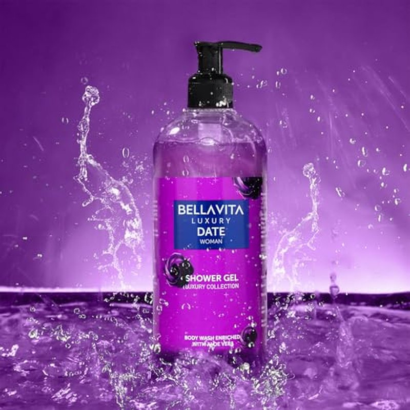 Bella Vita Luxury Date Woman Body Wash Shower Gel for Women | 500ml | Deep Cleansing, Hydrating & Moisturising with Aloe Vera Extract | Softer, Smoother Skin | Suitable for All Skin Types