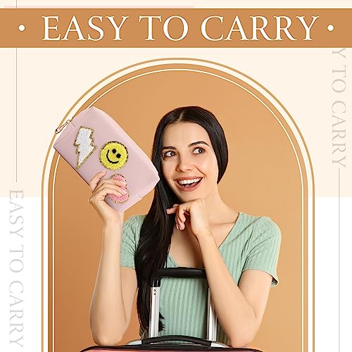 Preppy Makeup Bag Set - 9 PU Leather Cosmetic Bags for Women, Fresh & Classic Variations