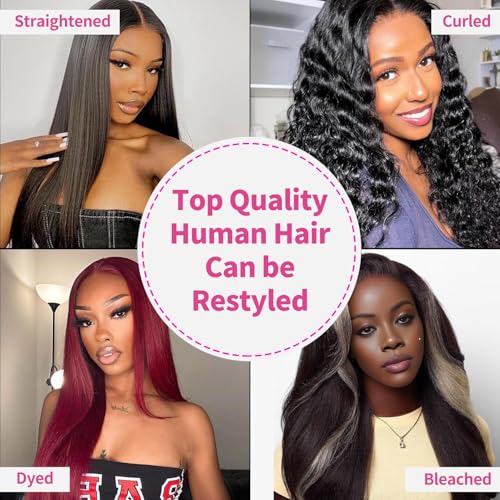 Brazilian Virgin Hair Lace Closure 16 Inch Body Wave HD Transparent Lace - Natural Black - Variation of Body Wave Bundles
