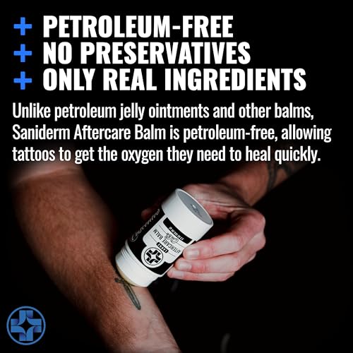 Saniderm Original Fragrance-Free Tattoo Aftercare Balm 2.2 oz - Made in USA, Eco-Friendly & Artist-Approved