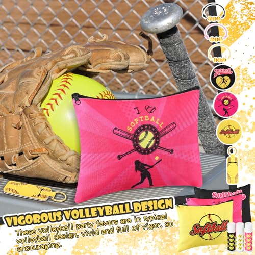 60 Pcs Softball Gift Set Makeup Bags & Accessories for Sports Lovers