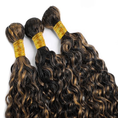 Brazilian Human Hair Bundles P1B/27 Curly Wave 8-12 Inch Highlight Ombre Blonde