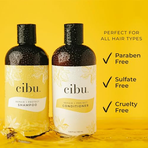 CIBU Repair + Protect Hair Shampoo 1 Fl Oz - Strengthen & Nourish Color-Treated Hair