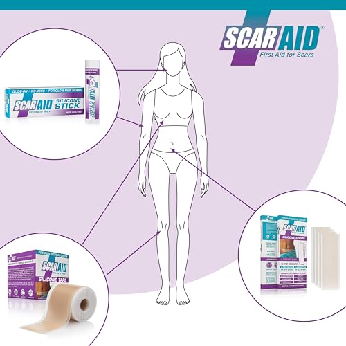 ScarAid Silicone Scar Gel Stick, Silicone Scar Gel Tape, & Silicone Scar Gel Strips
