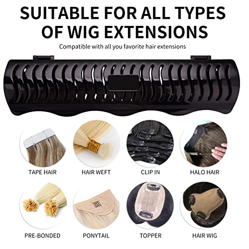 Hair Extension Holder Caddy for Clip-Ins Tape-In Micro Bundles & Sew-In Wefts