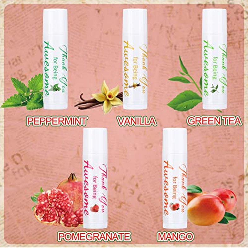 35 Pack Thank You for Being Awesome Lip Balm Gifts Moisturizer Assorted Flavors Bulk Gift Beeswax Natural Ingredients Stocking Stuffer Appreciation Party Favors for Coworkers Women Friend