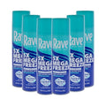 Rave 5X Mega Freeze Unscented Aerosol Hair Spray 6 Pack, 0.11 Fl Oz Each, Heat & Frizz Protection