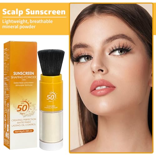 Mineral Sunscreen Setting Powder, Powder for Face Hair Scalp Sunscreen, Lasting Lightweight Breathable, Suitable for All Skin Types (0.28 Oz)