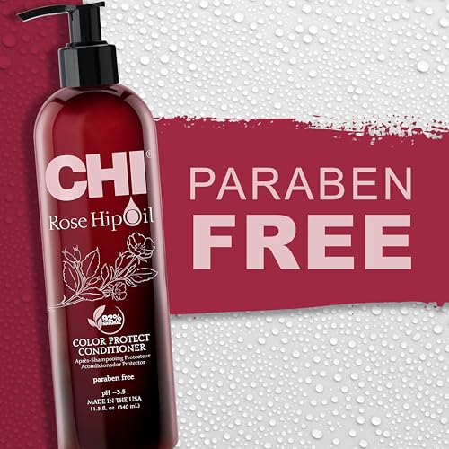 CHI Rosehip Oil Protecting Conditioner 11.5 Fl Oz - Moisturizing & Color Safe - Variation of THIS listing