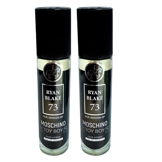 EGREEN MART Ryan Blake 73 Toy-Boy Pour Homme – Bold Eau de Toilette for Men – 1oz x 2 Travel Size Spray Bottles – Spicy & Sensual Fragrance Duo