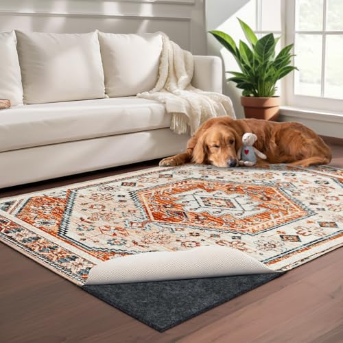 8' x 10' Waterproof Non-Slip Rug Pad - 1/4 Inch Thick Felt Carpet Cushion