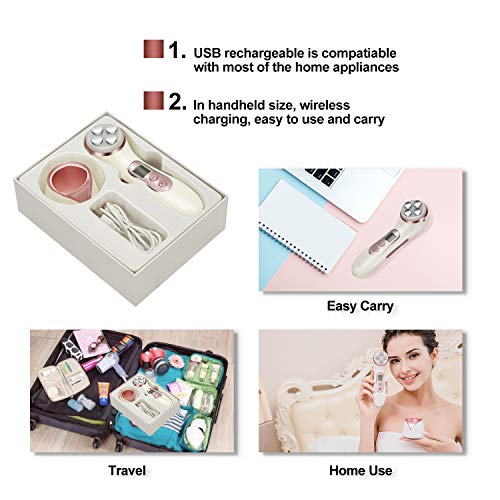 High Frequency Facial Machine 5-in-1 Micro-Current Facial Massager Rechargable Device