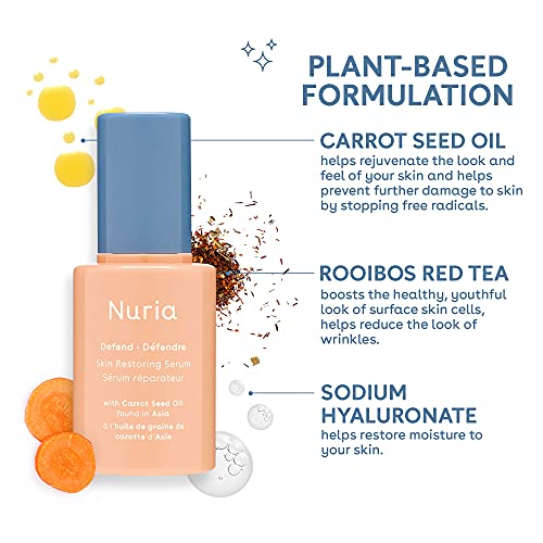 Vitamin C Face Serum with Carrot Seed Oil & Rooibos Tea - Hydrating Skin Care, 25mL