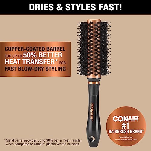 Conair Copper Collection Round Hair Dryer Brush - Blow Out Styler for Voluminous Looks