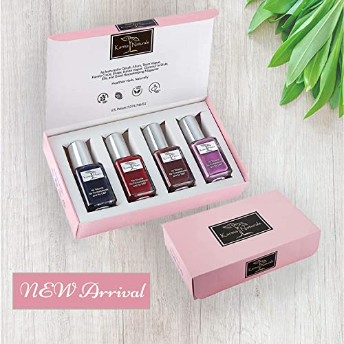 Natural Vegan Non-Toxic Nail Polish Set - Long Lasting & Eco-Friendly