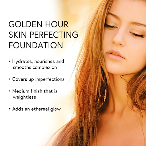 Honeybee Gardens Golden Hour Foundation Fiji Medium Tan Neutral 34.5ml - Skin-Perfecting, Luminous Finish, Vegan