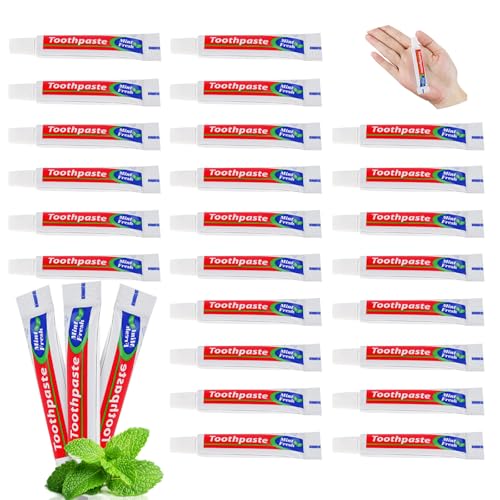 HAIFOTRVA 200 Pack Travel Size Mini Toothpaste Tubes - Extra Small 0.35oz, Mint Flavor