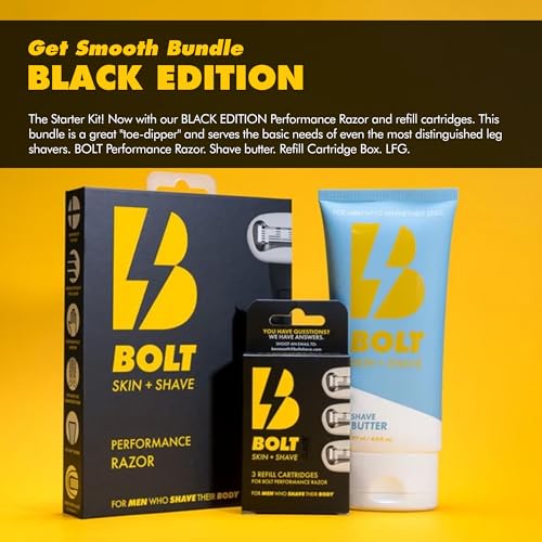 Men's Shaving Kit with Razor & Cartridges - Skin Care & Hydration Bundle