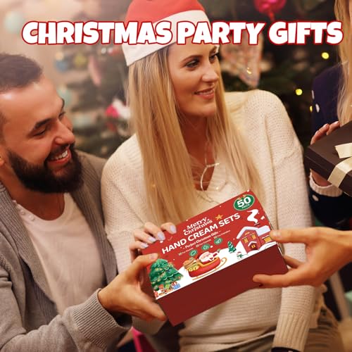 Christmas Hand Cream Gift Set with Organza Bags for Women - 50 Pack