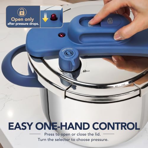 4.2 Quart Stainless Steel Stovetop Pressure Cooker Set - Safe & Durable
