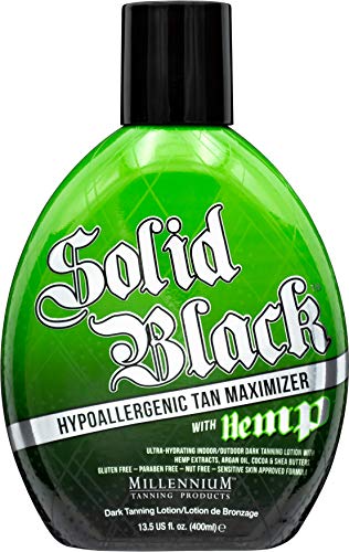 Dark Tanning Lotion with Hemp & Argan Oil - Hydrating Indoor Outdoor Formula, 13.5 oz
