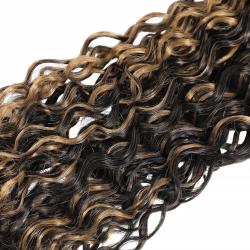 Brazilian Human Hair Bundles P1B/27 Curly Wave 8-12 Inch Highlight Ombre Blonde