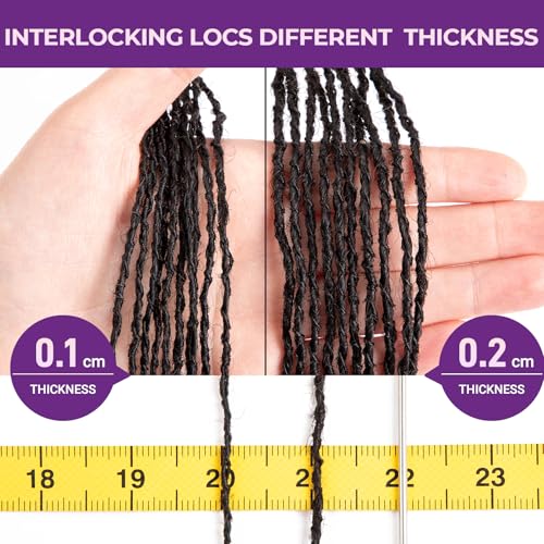 KGRT 12 Inch 20 Strands Sister Locs Human Hair Curly Tips Interlock Locs