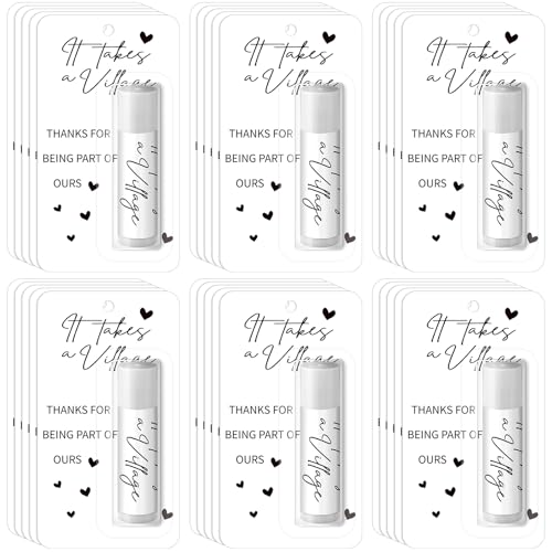 It Takes A Village Lip Balm Set - White, 30 Pack Employee Appreciation Gifts