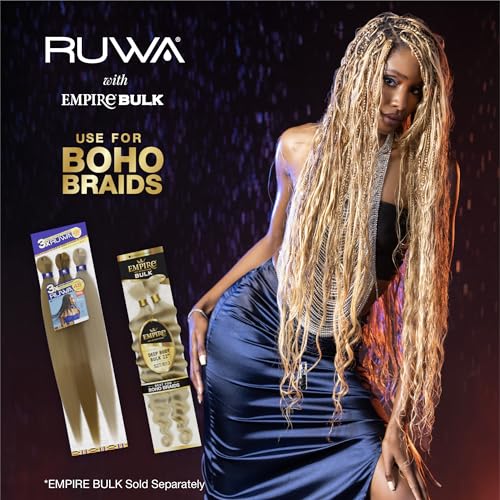 Sensationnel Ruwa Pre-Stretched Braiding Hair 36 Inch - 5 Pack Jet Black