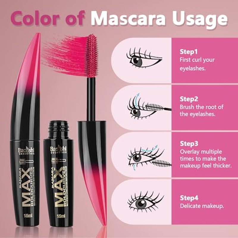 6 Colors Mascara Set, Colorful Mascara Waterproof Long-lasting Volumising Lengthening Curling, Create 3D Charming Eye Makeup, Brilliant Halloween/Christmas Gift Set for Women Teenage Girls#1