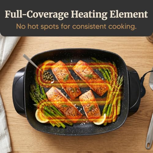 Elite Gourmet 10.5 Qt Nonstick Electric Skillet - Extra-Deep 16x13 Inches