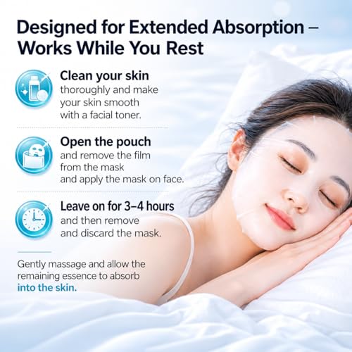 Hydrogel Face Mask with Salmon DNA & Collagen - Deep Hydration & Skin Renewal