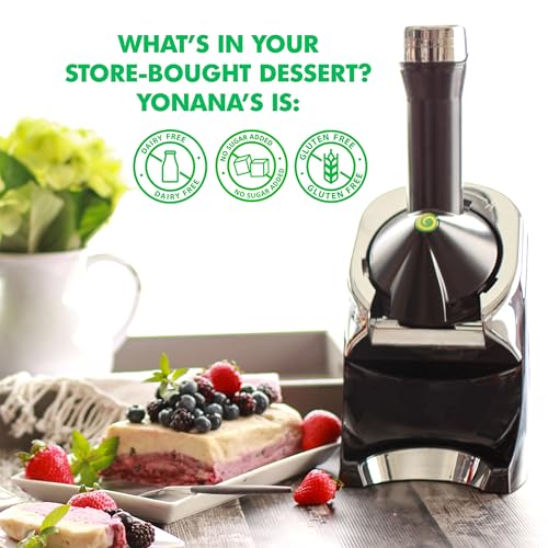 Yonanas Deluxe Frozen Fruit Soft Serve Maker - Vegan, Dairy-Free, No Added Sugar