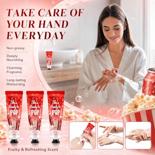 She's Ready to Pop Baby Shower Hand Cream Set - White, 48 Pack