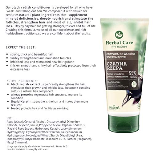 Herbal Care Black Radish Shampoo & Conditioner Set for Hair Loss - Farmona Poland