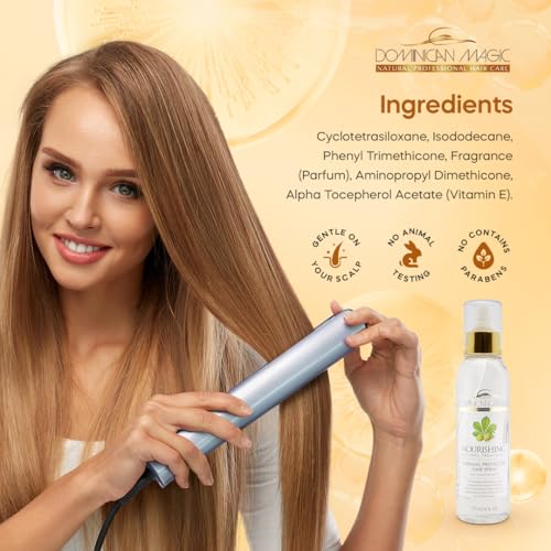 Heat Protectant Hair Spray for All Hair Types 6 oz - Thermal Shield & Shine Mist