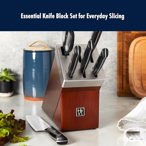 7-Piece Chef Knife Set with Bread Knife - German Engineered Razor-Sharp Kitchen Cutlery