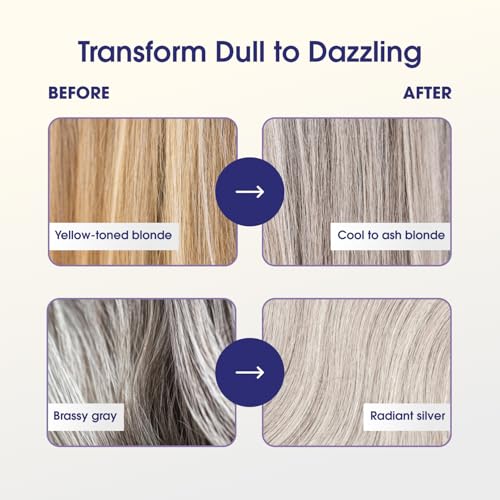 One 'n Only Shiny Silver Deep Conditioning Hair Mask - Hydrating Treatment for Blonde, Gray, Bleached & Highlighted Hair - Restores Shine, Repairs Damage, Neutralizes Brassy Tones (8.5 oz)