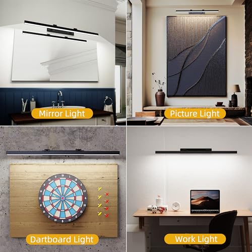 Wireless Rechargeable Picture Light with Remote Control - 39.4 Inch Art Display Lighting