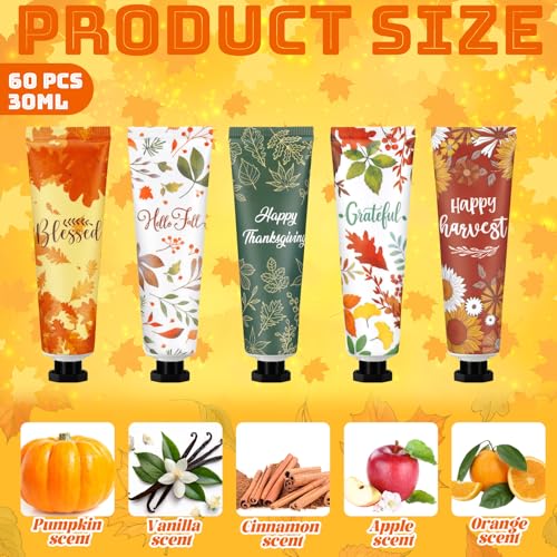 60 Pcs Fall Hand Lotion Gift Set for Women - Deep Moisturizing 30ml